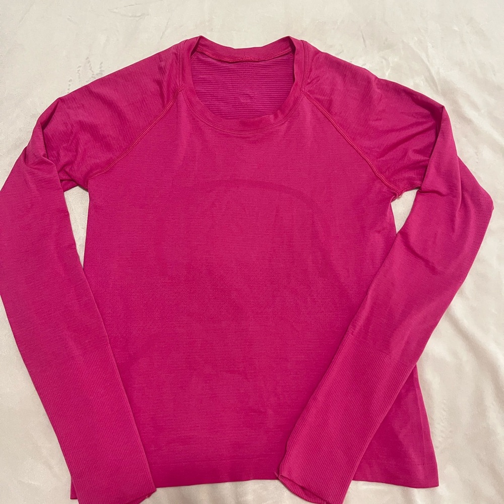 lululemon athletica Long Sleeve Crew Top - Hot Pink